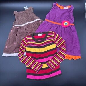 Vintage Girls‎ 100% Cotton Dresses Bundle Circo Genuine Kids 18 24M